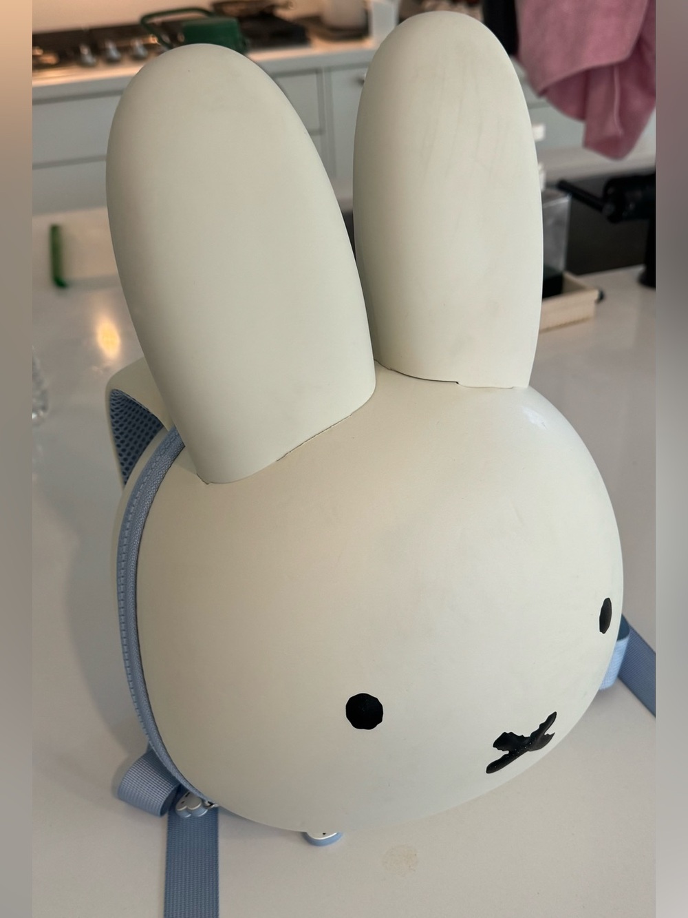 miffy White Bunny Face Backpack with Blue Straps - Picture 2 of 3